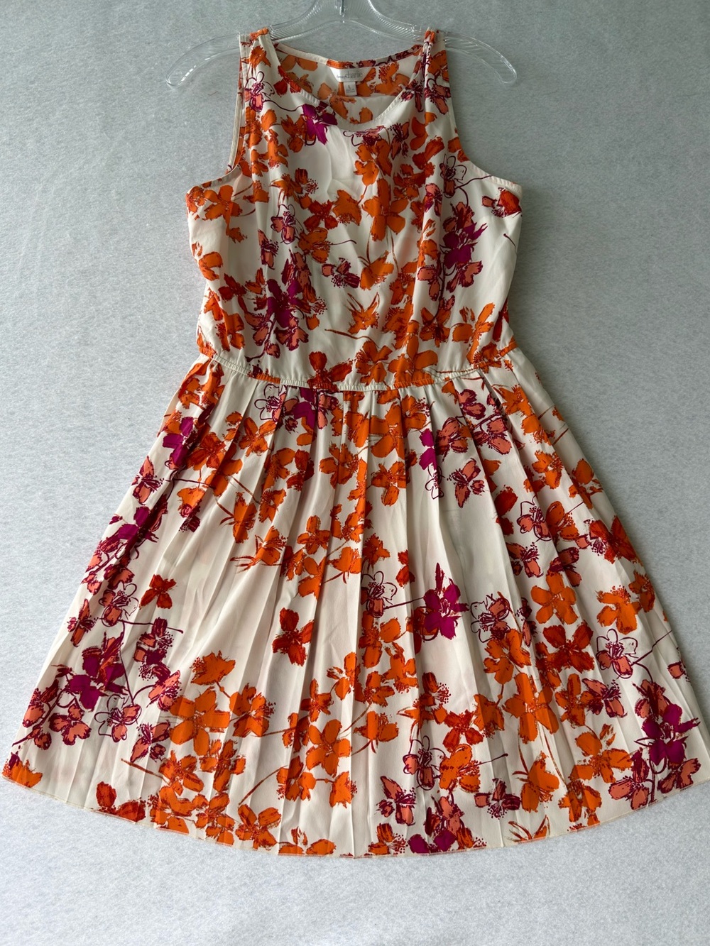 Charming Charlie Women’s orange pink and cream floral  Dress size L